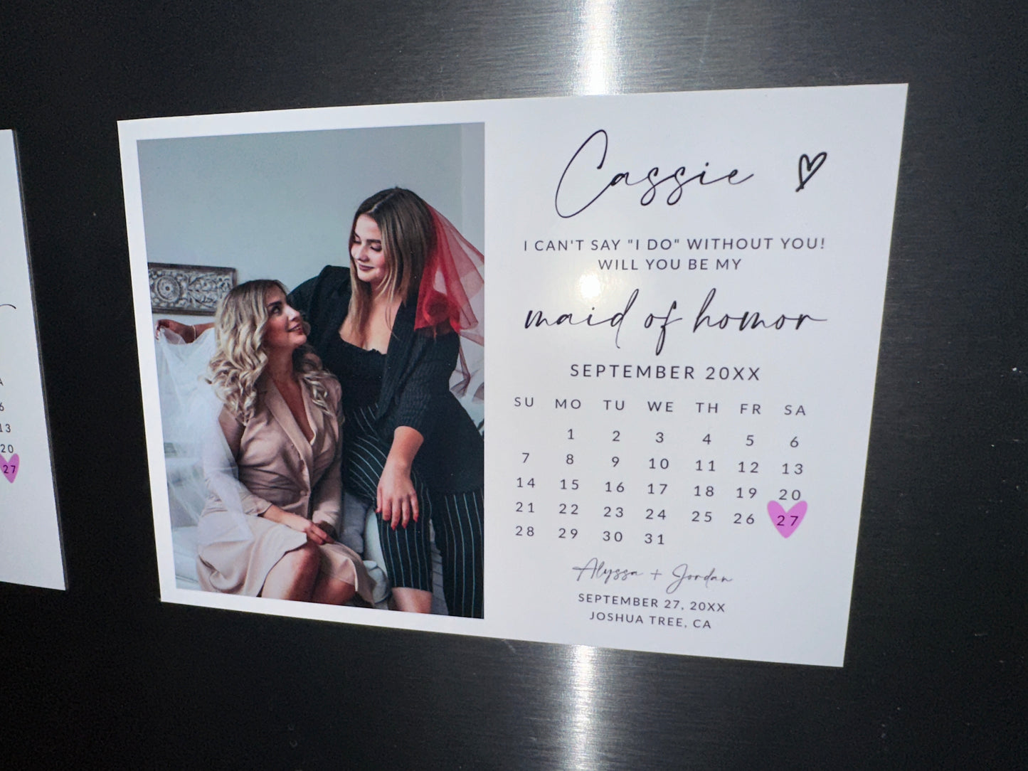 Maid of Honor Proposal Card