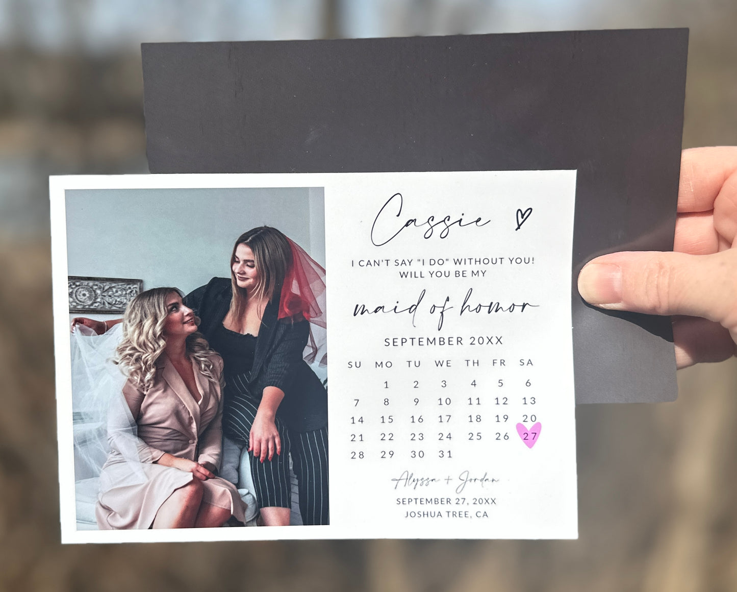 Maid of Honor Proposal Card