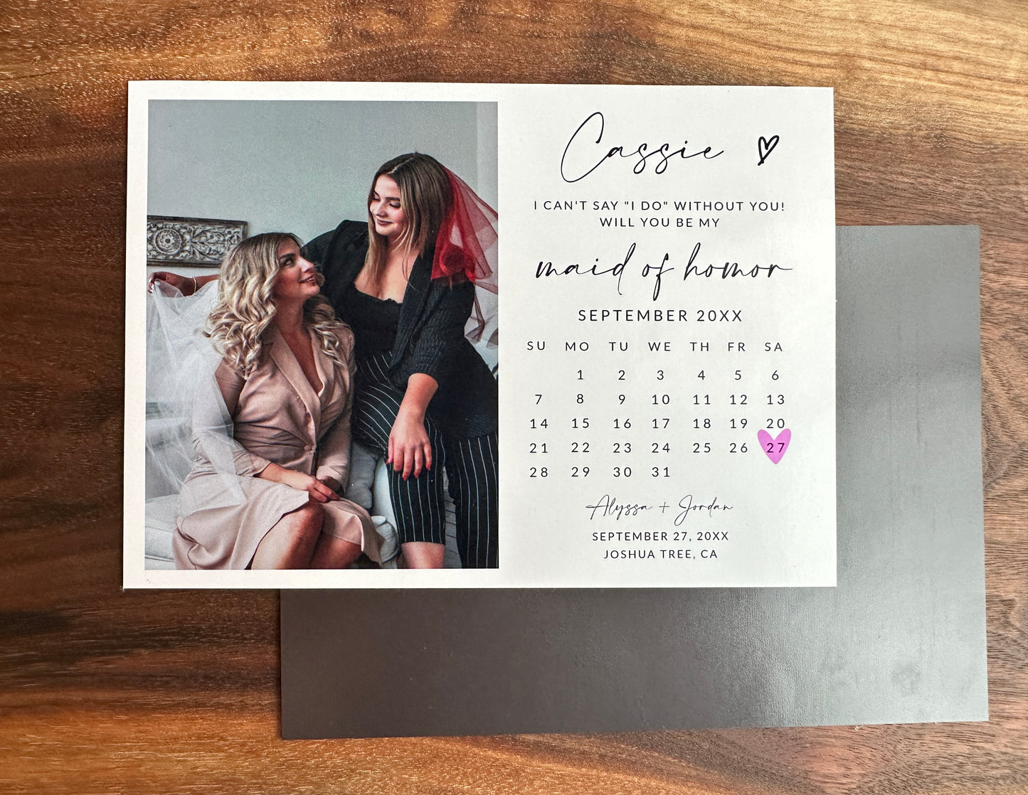 Maid of Honor Proposal Card